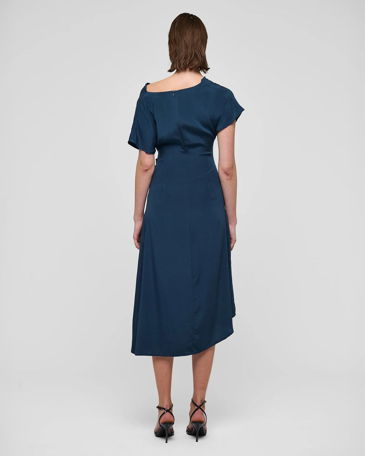 Jacinta Dress With Pleat Detail - Space