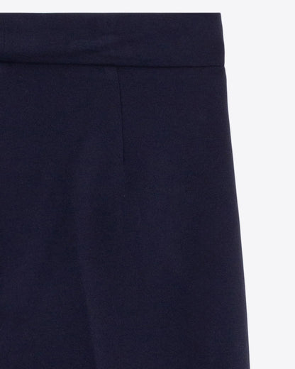 Jersey Button Hem Trouser - Navy
