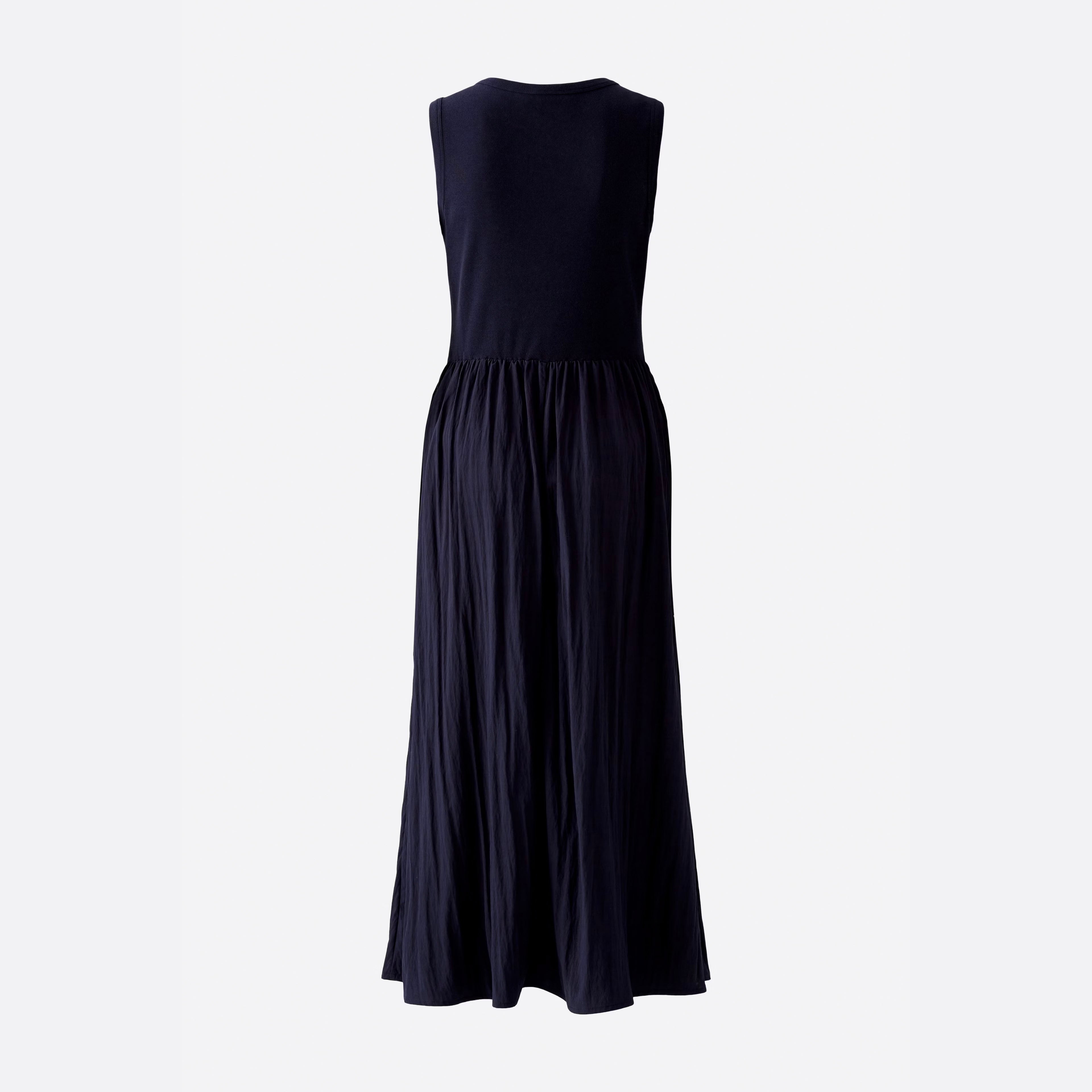 Jersey/Cotton Dress - Dark Blue