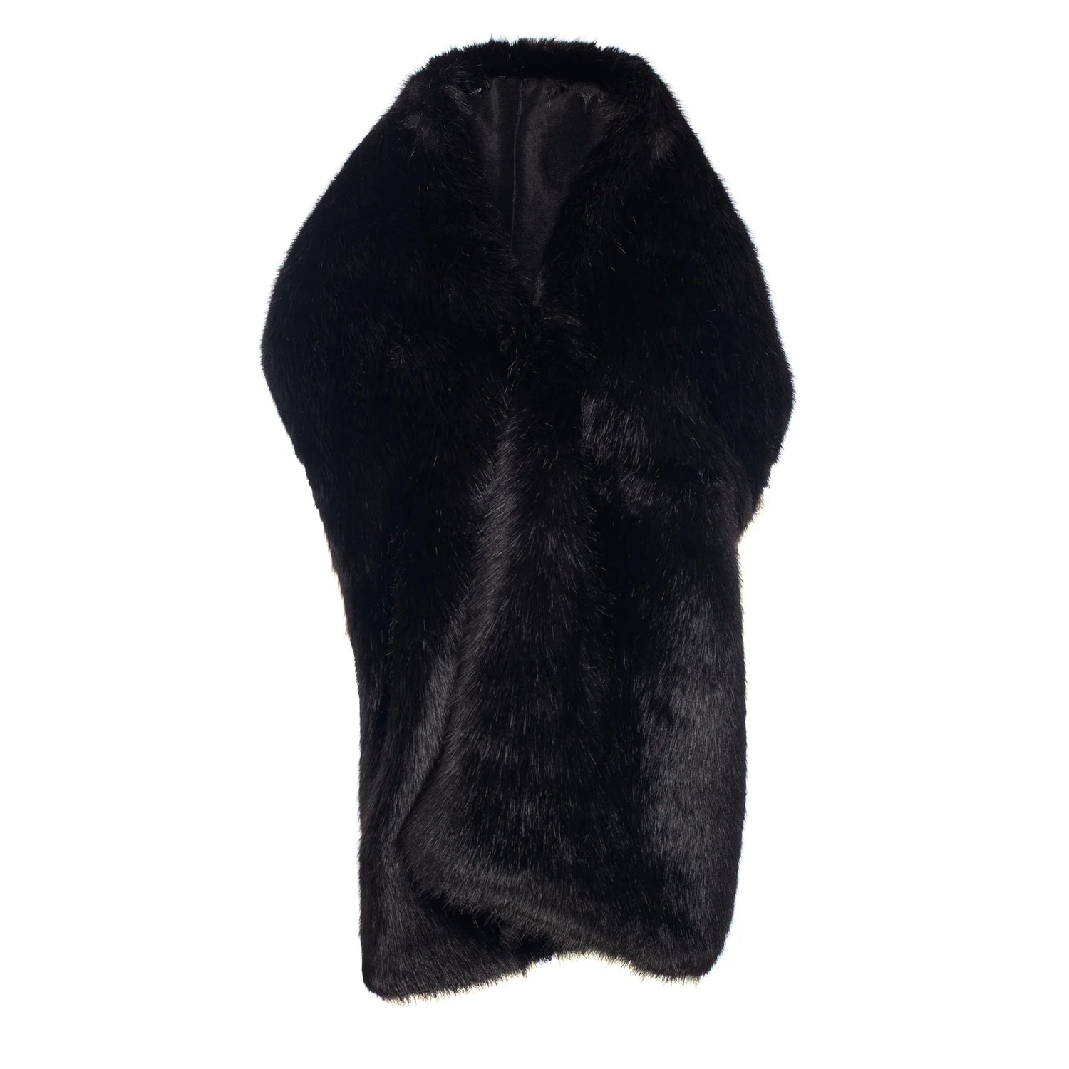 Faux Fur Stole - Jet