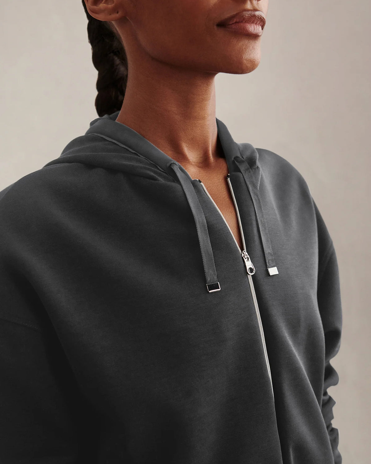 Jorgie Zip Through Hoodie - Black