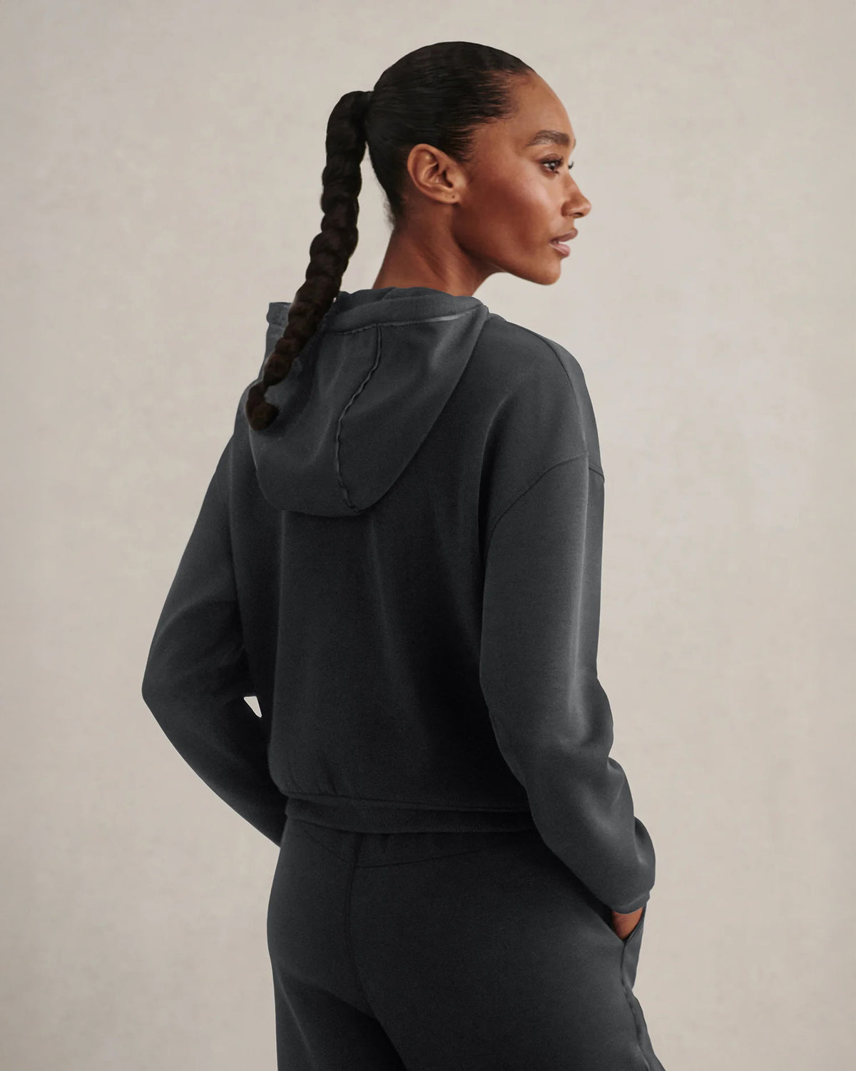 Jorgie Zip Through Hoodie - Black