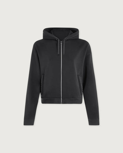 Jorgie Zip Through Hoodie - Black