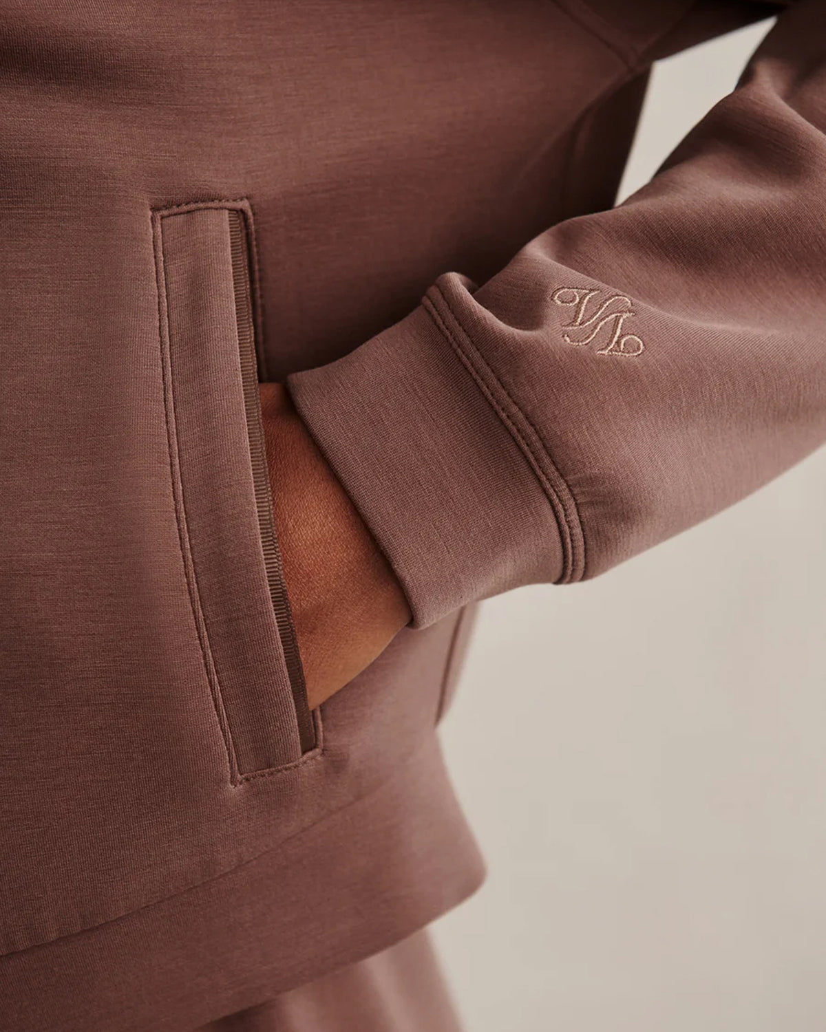 Jorgie Zip Through Hoodie - Coffee Quartz