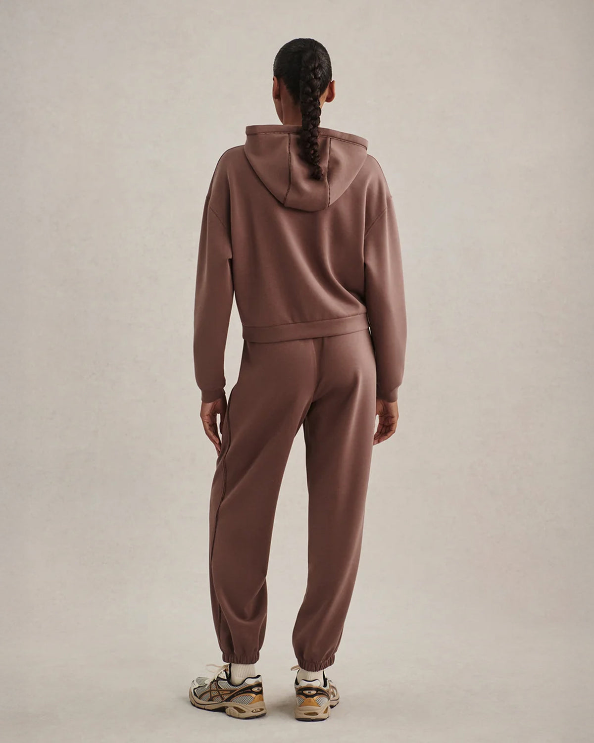 Jorgie Zip Through Hoodie - Coffee Quartz
