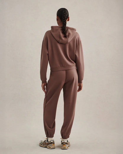 Jorgie Zip Through Hoodie - Coffee Quartz