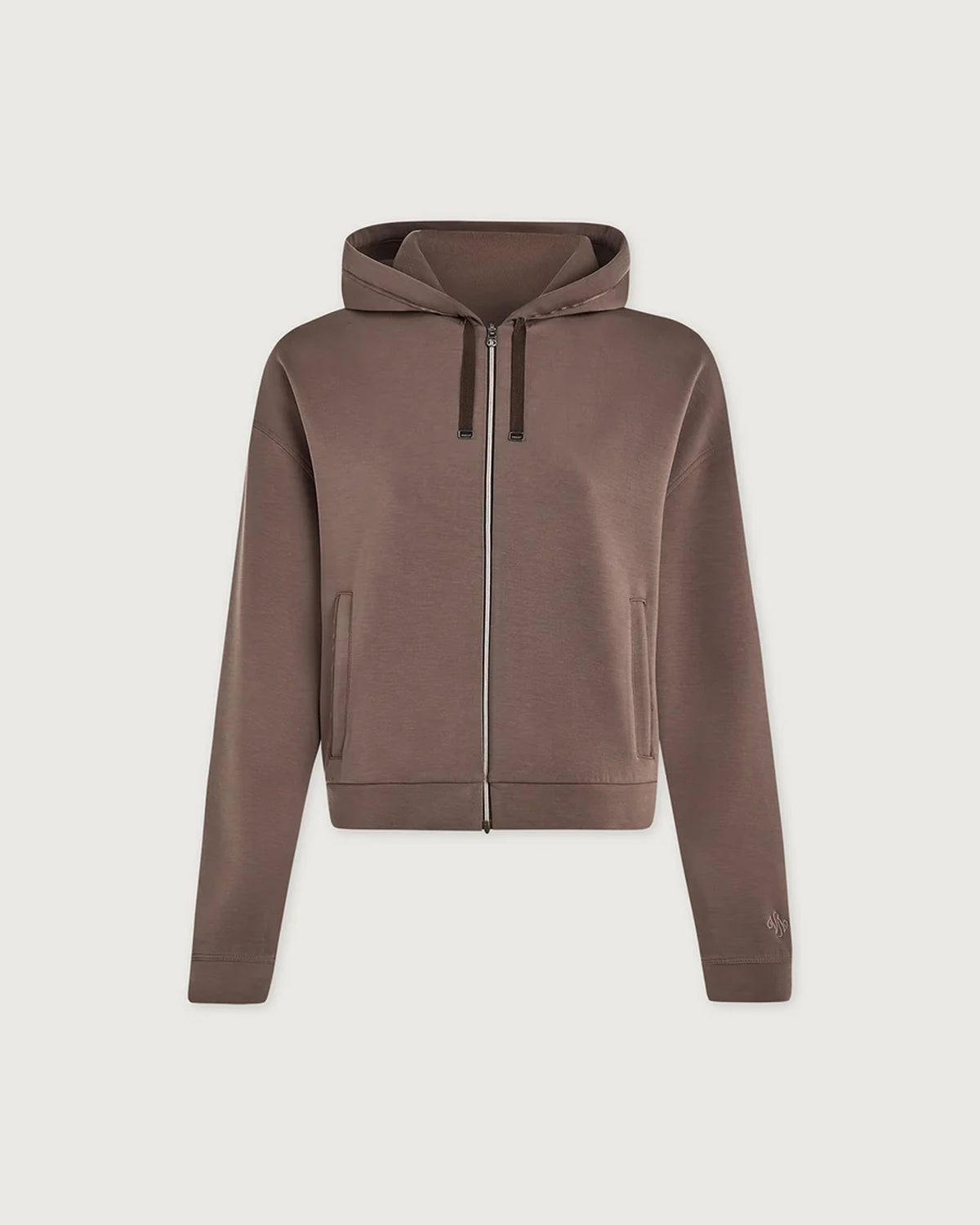 Jorgie Zip Through Hoodie - Coffee Quartz