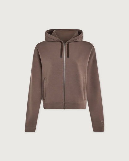Jorgie Zip Through Hoodie - Coffee Quartz