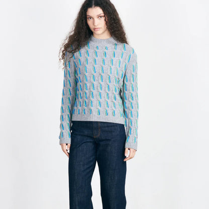 Aran Turtle Neck - Modest/Emerald Azure