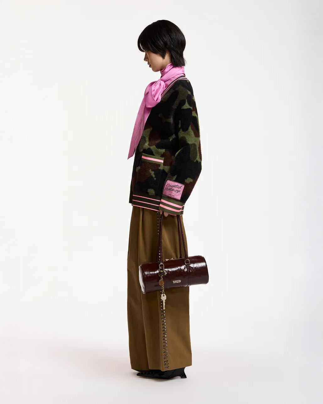 Kamoo Camouflage Knit Cardigan - Dusty Green