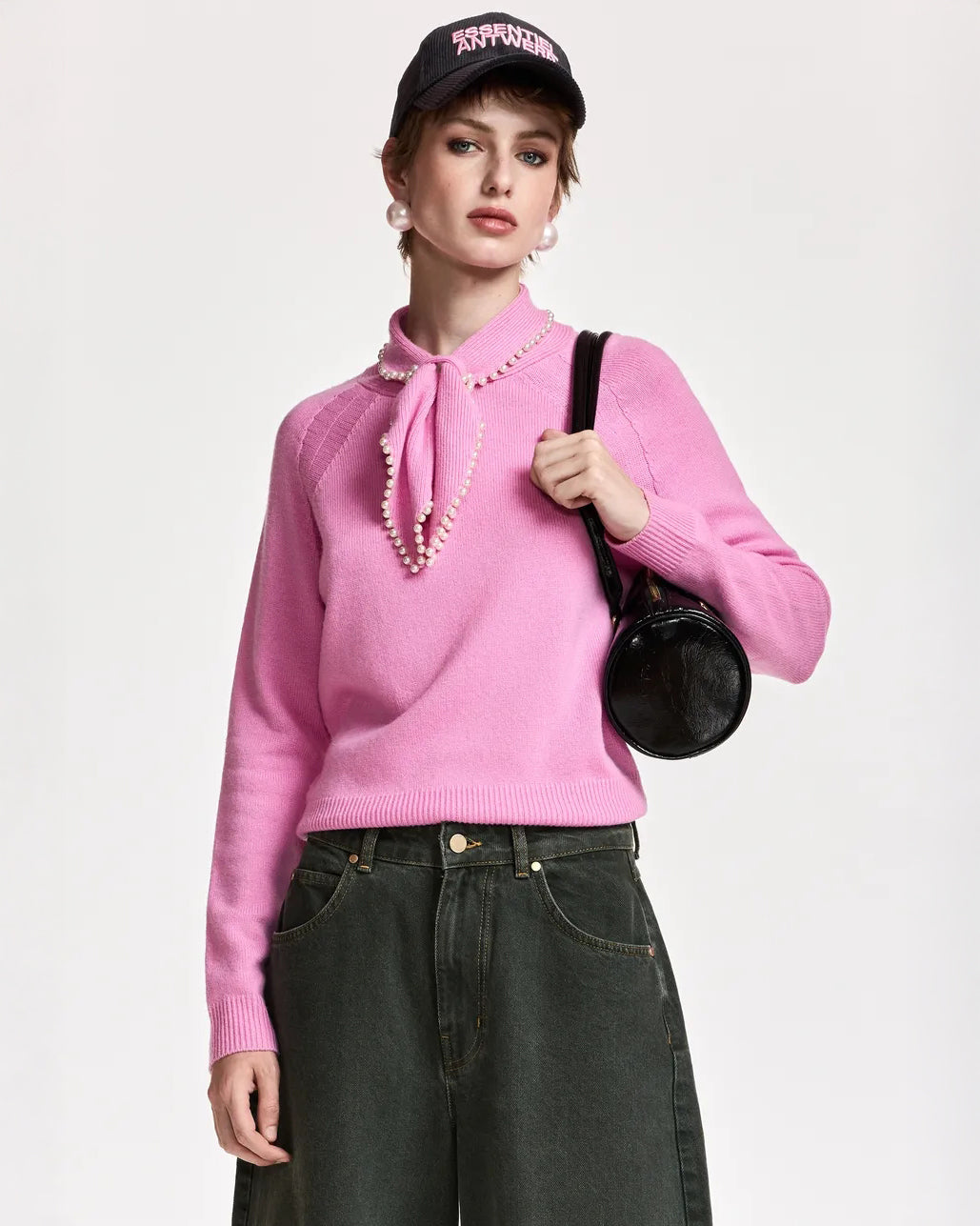 Kasa Pullover With Beads - Millenial Pink