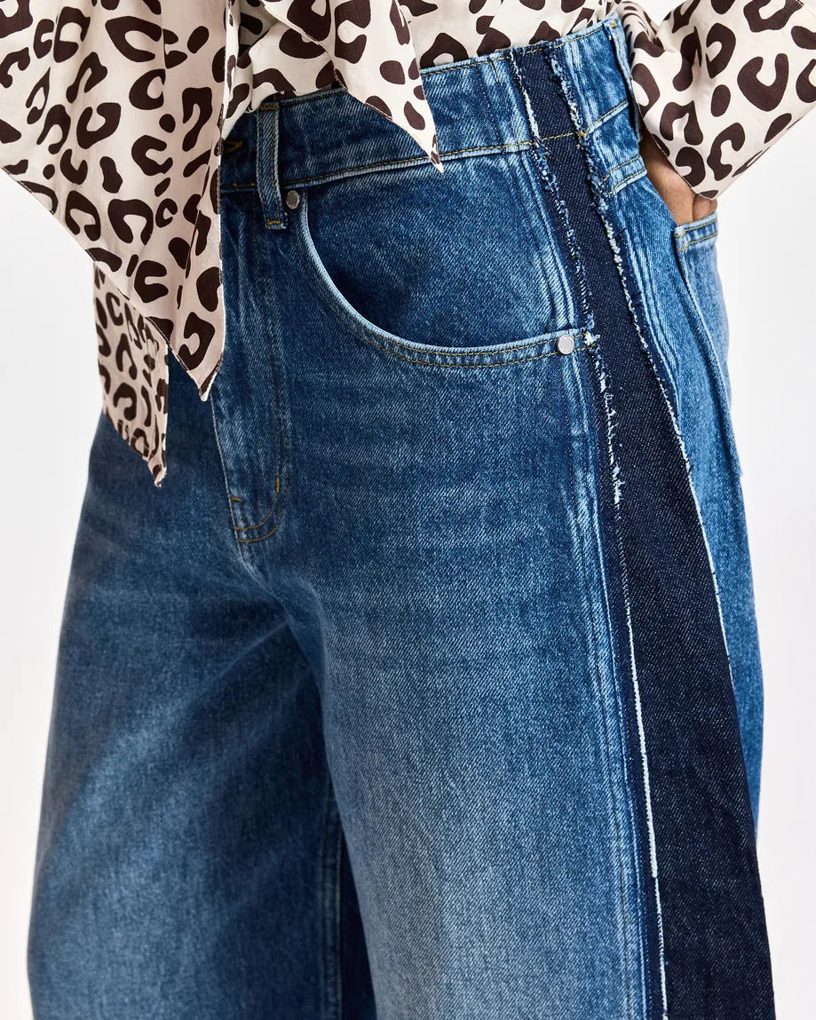 Kashba Patchwork Jeans - Midnight Wave