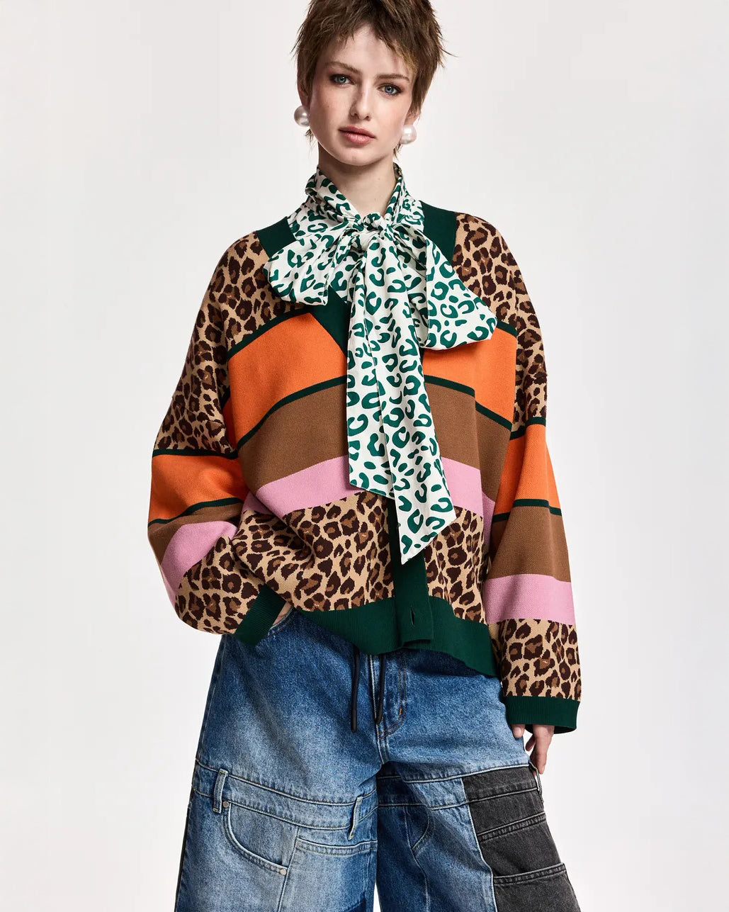 Kaudi Striped Knit Cardigan - Desert Muse