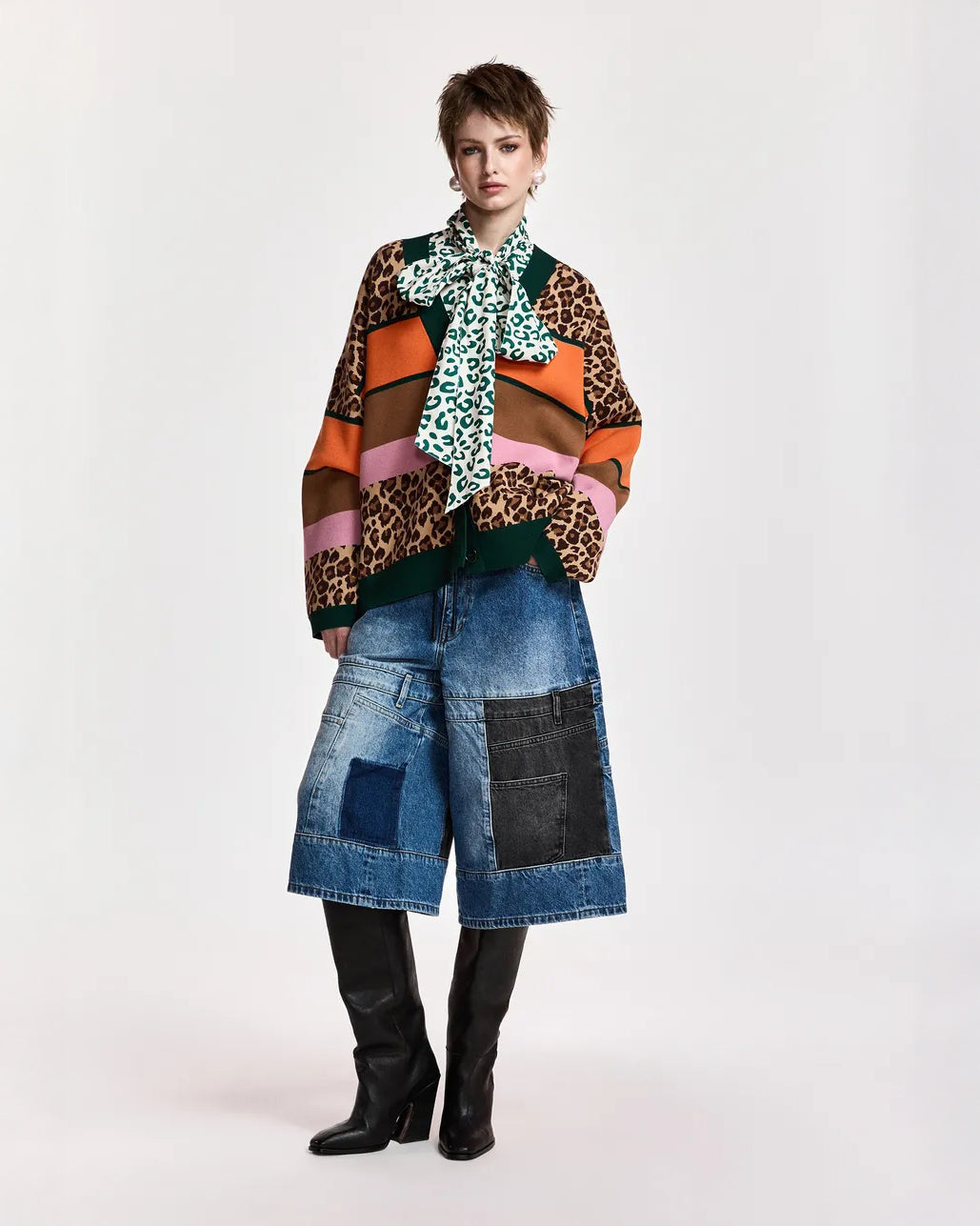Kaudi Striped Knit Cardigan - Desert Muse