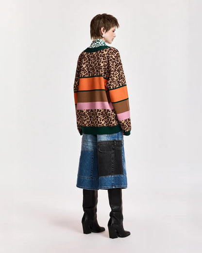 Kaudi Striped Knit Cardigan - Desert Muse