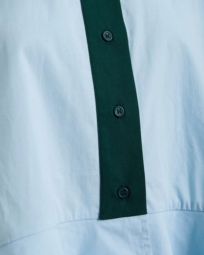 Kaylee Peplum Ruffle Shirt - Aquamarine