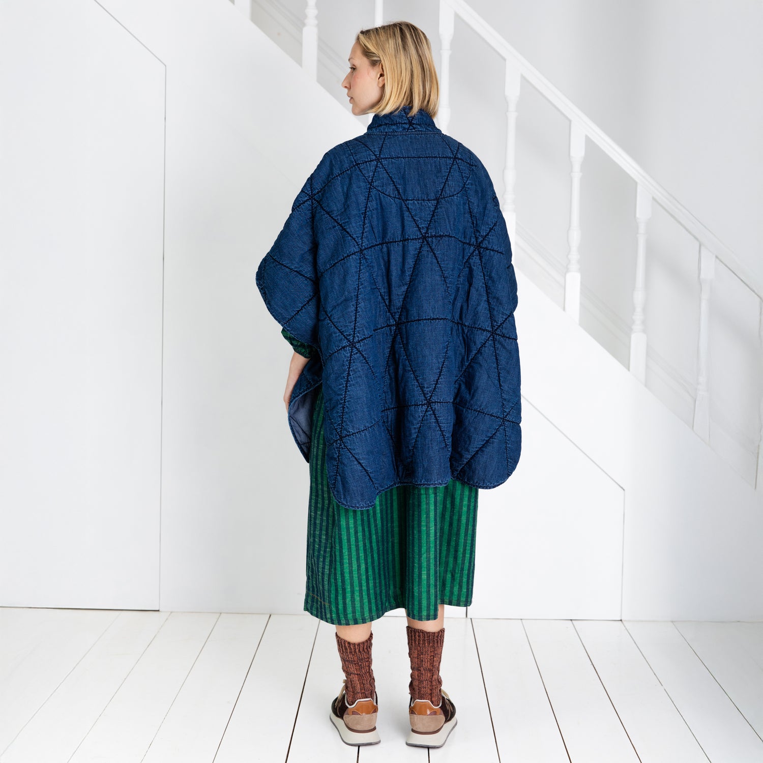 Kiki Quilted Cape - Denim