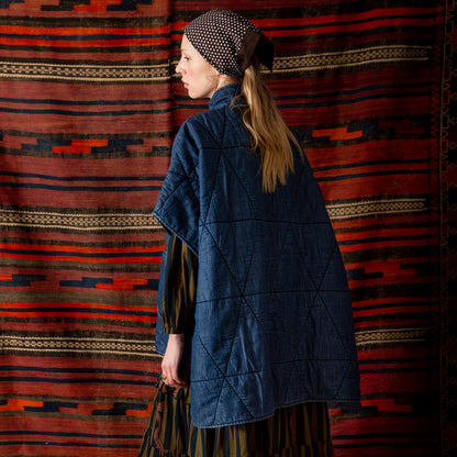 Kiki Quilted Cape - Denim