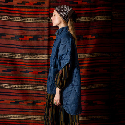 Kiki Quilted Cape - Denim