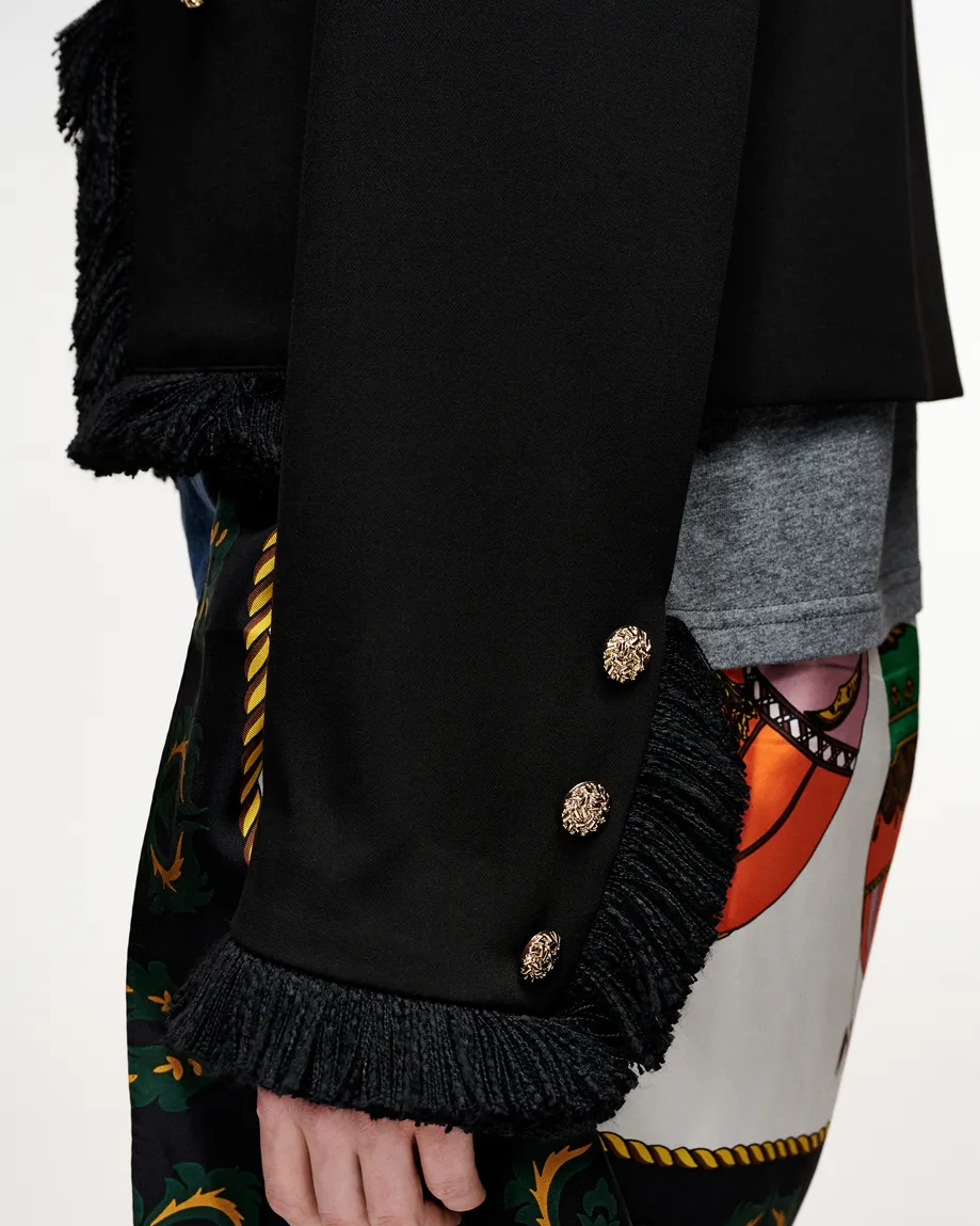 Kinetic Fringed Jacket - Black