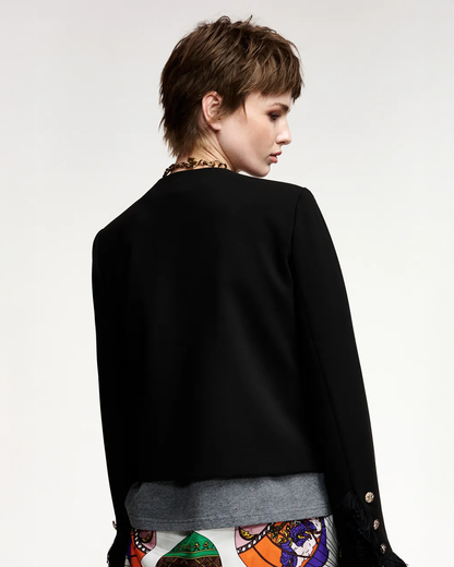 Kinetic Fringed Jacket - Black