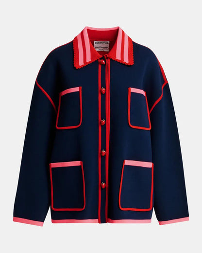 Kokorico Knitted Cardigan - Navy