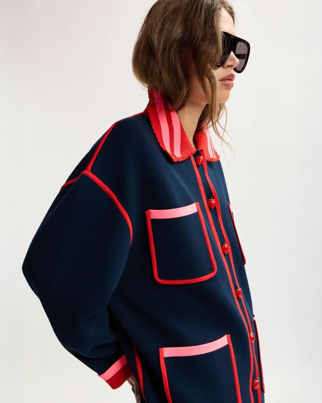 Kokorico Knitted Cardigan - Navy