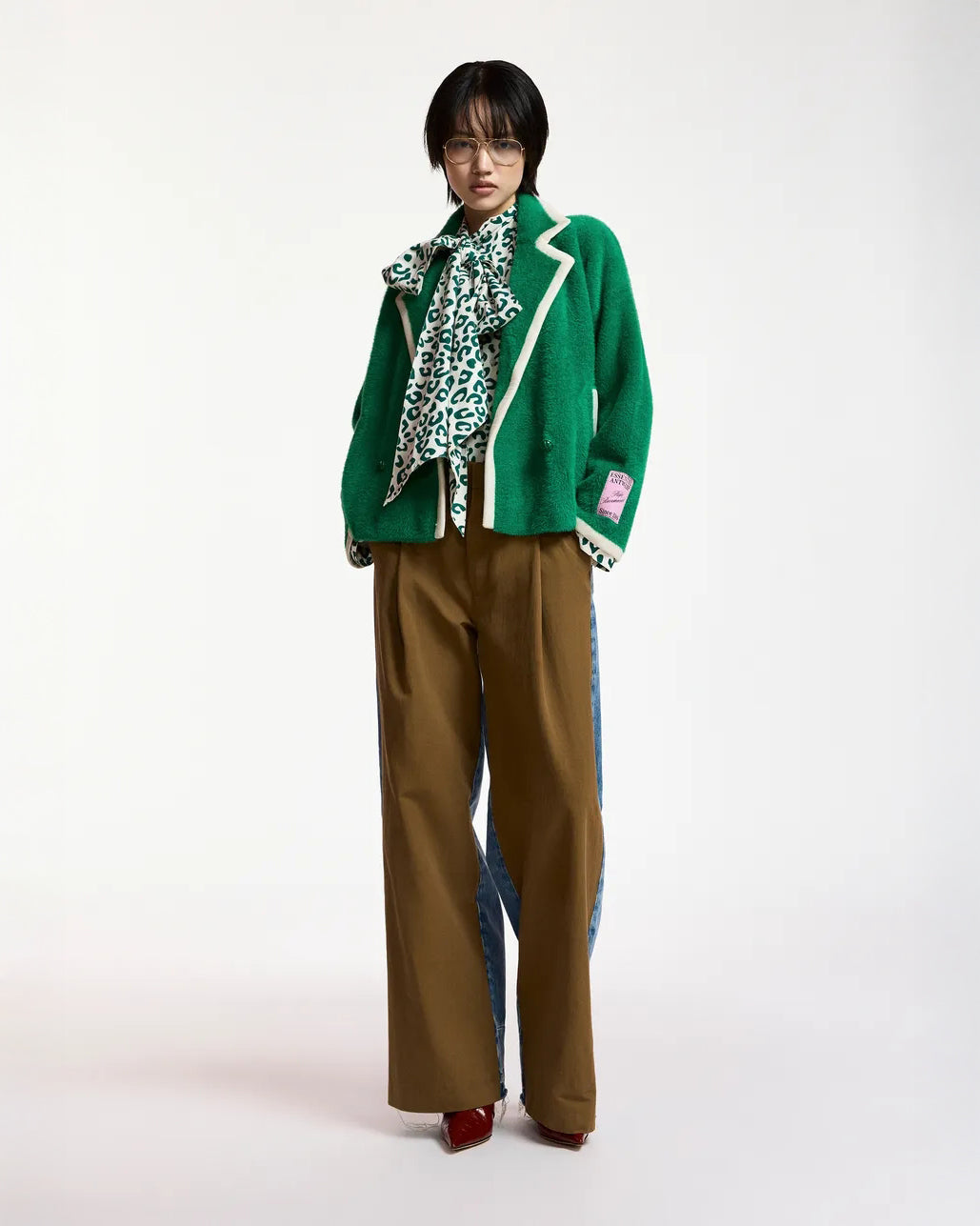 Kugar Contrast Cardigan - Kiwi Queen