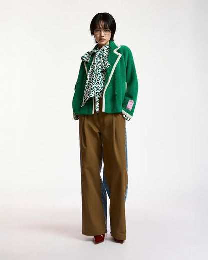 Kugar Contrast Cardigan - Kiwi Queen