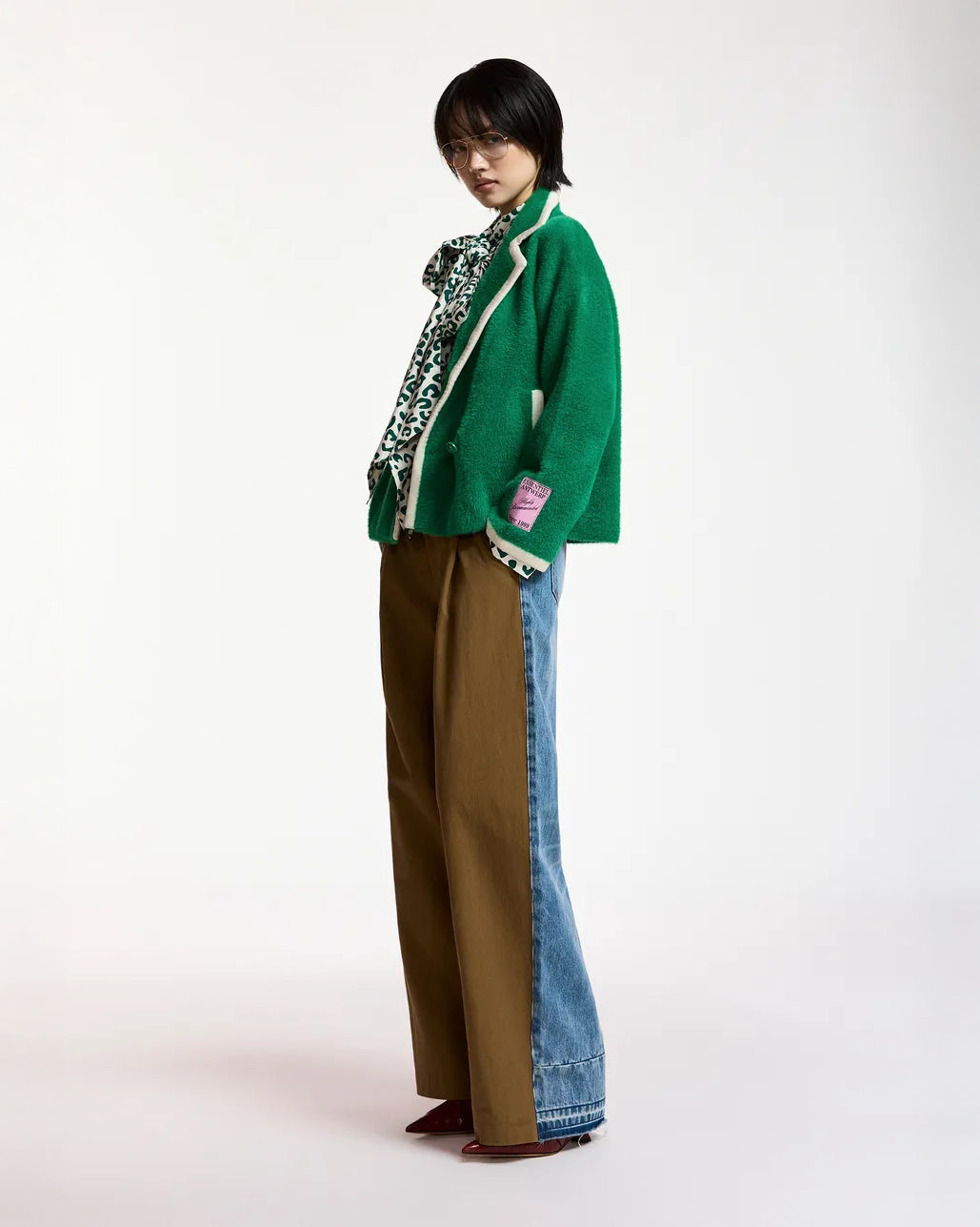 Kugar Contrast Cardigan - Kiwi Queen