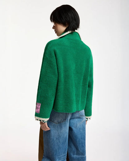 Kugar Contrast Cardigan - Kiwi Queen