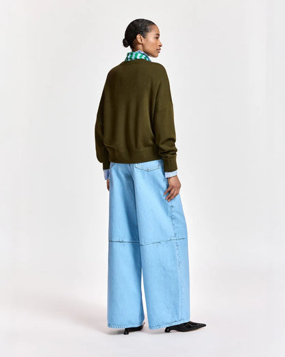 Kurtis Pullover With Scarf - Khaki Mission