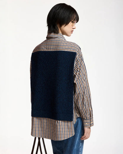 Kute Fabric Mix Shirt - Kiwi Queen