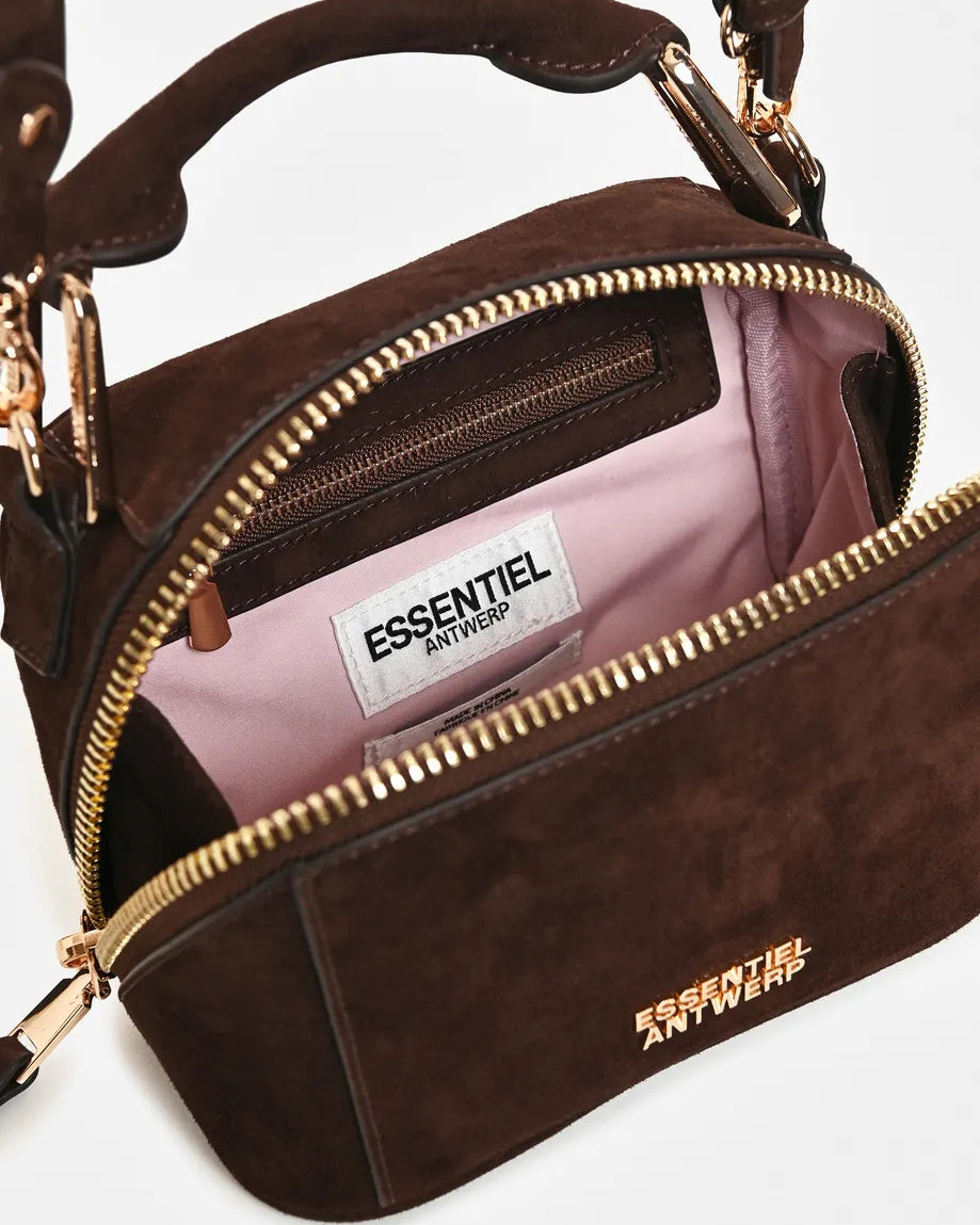 Kyla Suede Leather Bobbi Bag - Cigar Lounge