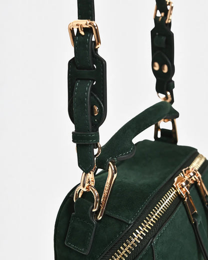 Kyla Suede Leather Bobbi Bag - Forest Whisper