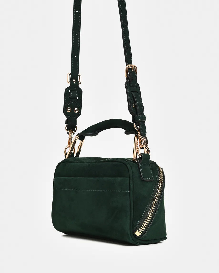 Kyla Suede Leather Bobbi Bag - Forest Whisper