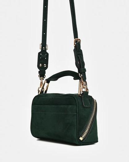 Kyla Suede Leather Bobbi Bag - Forest Whisper