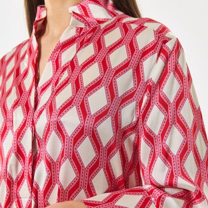 Kamilles Shirt Dress - Brillante Pink