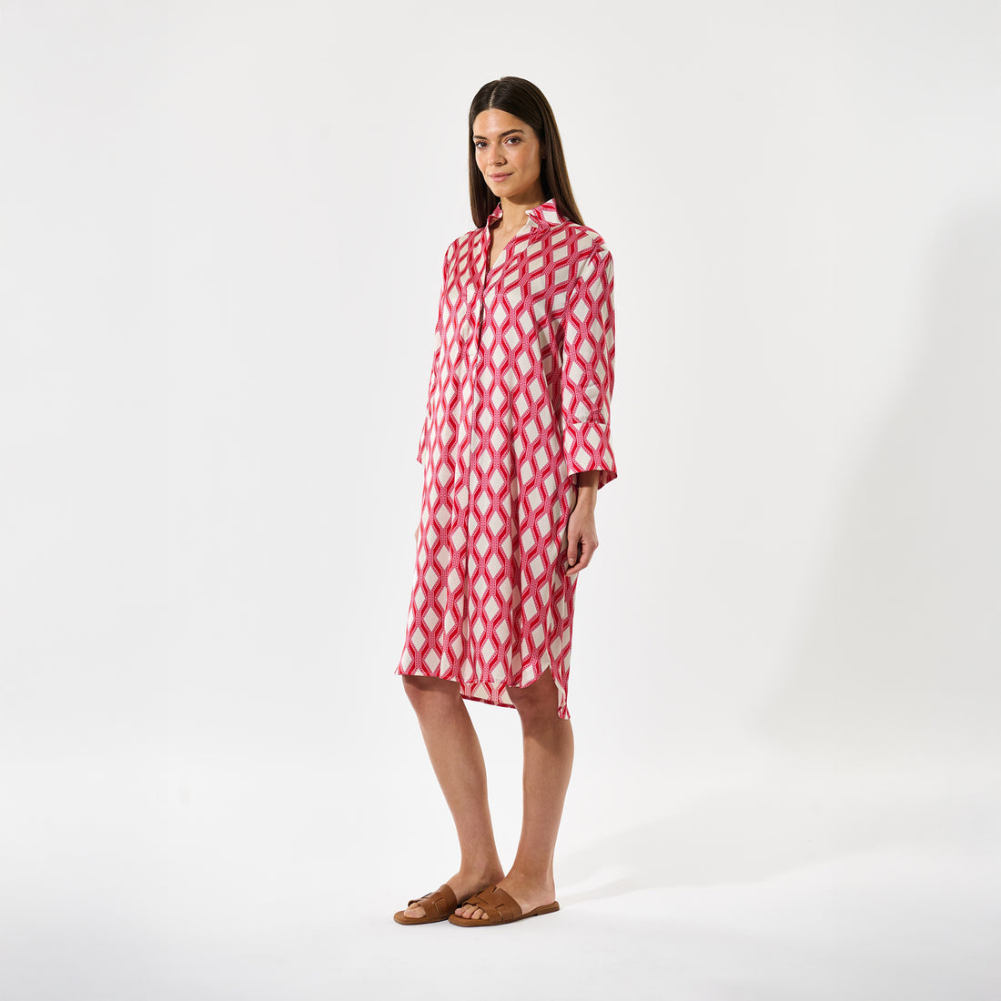 Kamilles Shirt Dress - Brillante Pink