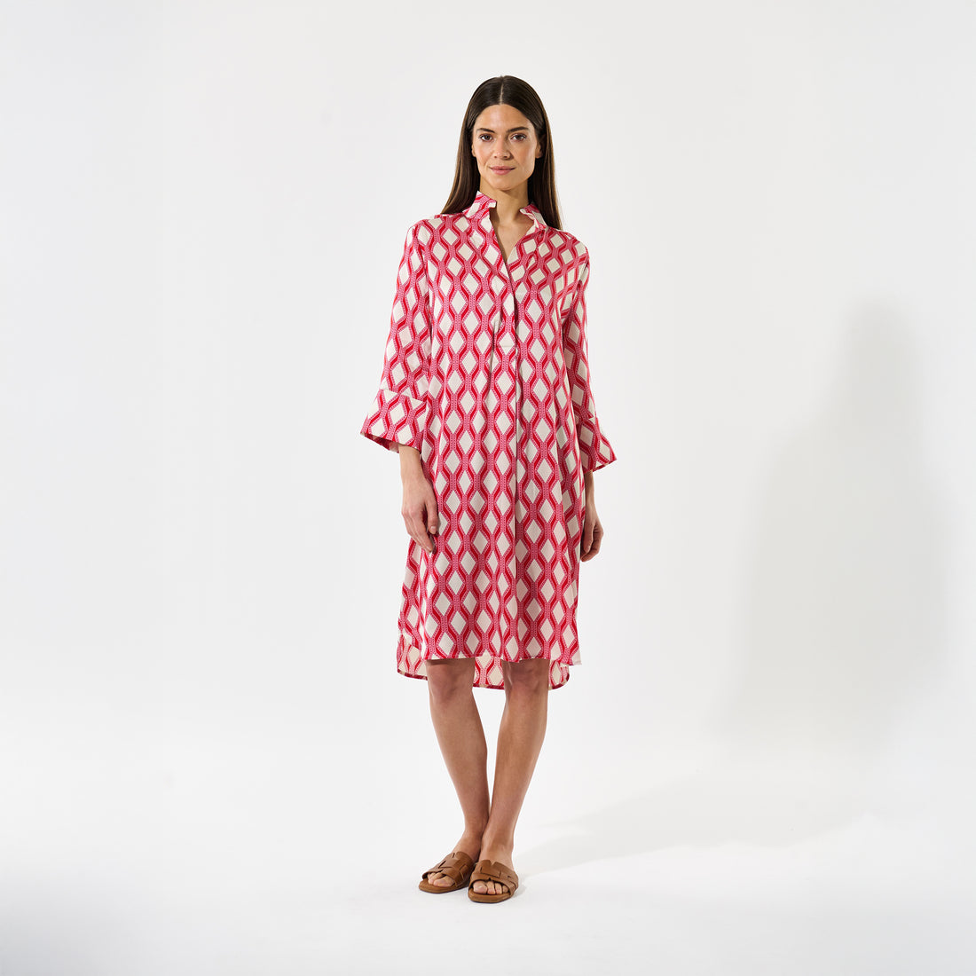Kamilles Shirt Dress - Brillante Pink