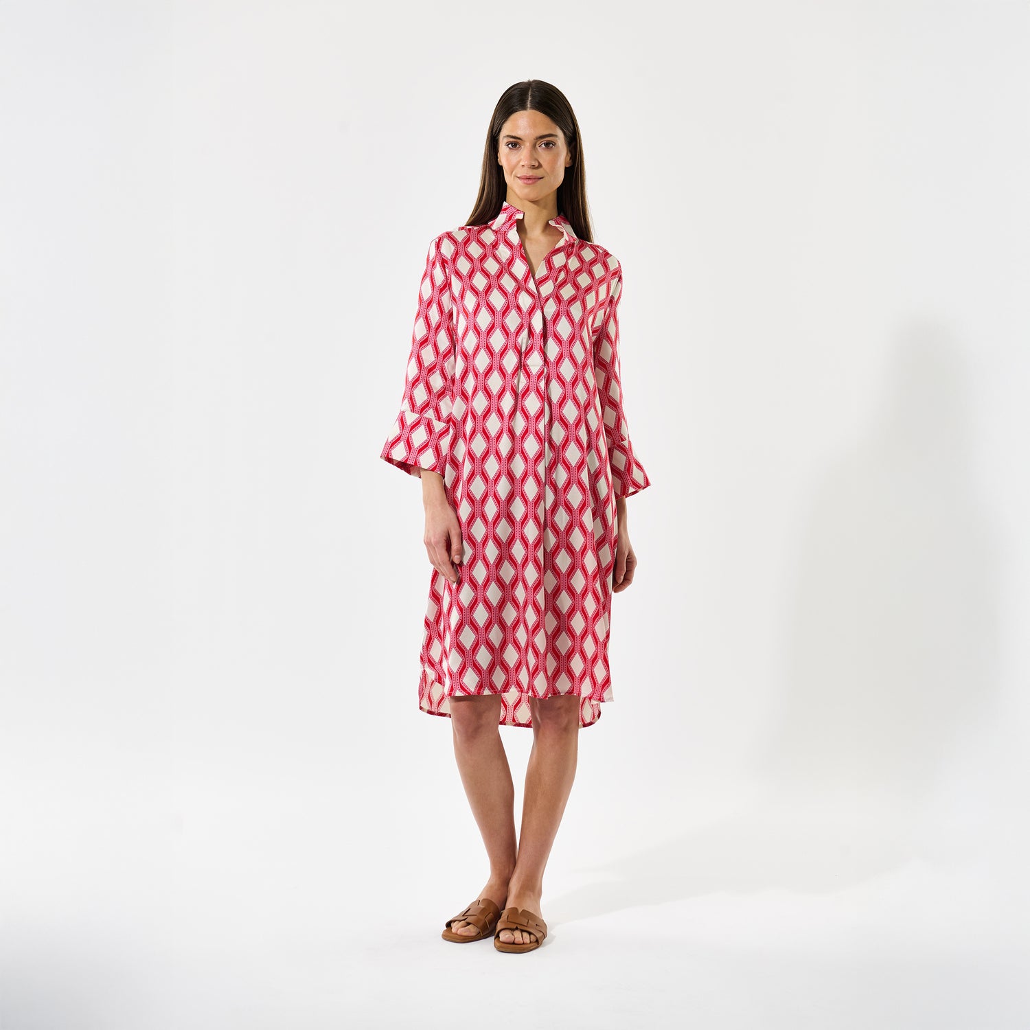 Kamilles Shirt Dress - Brillante Pink
