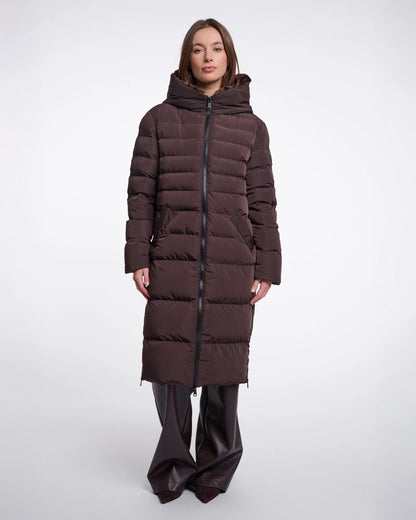 Keilafur Puffa Coat - Brown Leopard