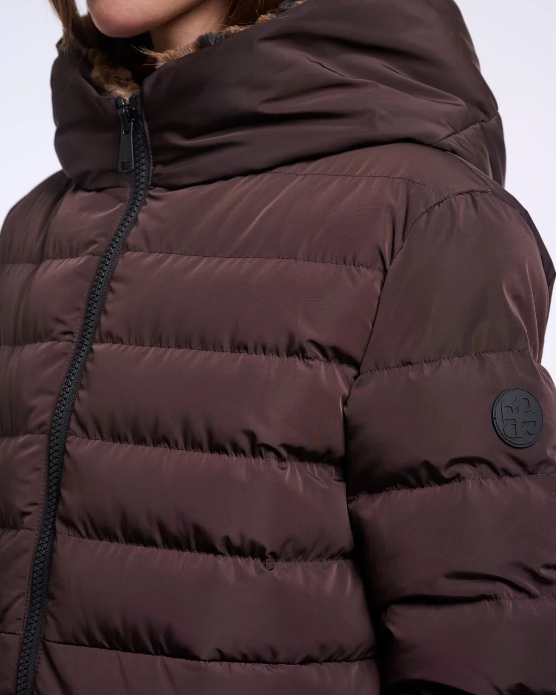 Keilafur Puffa Coat - Brown Leopard