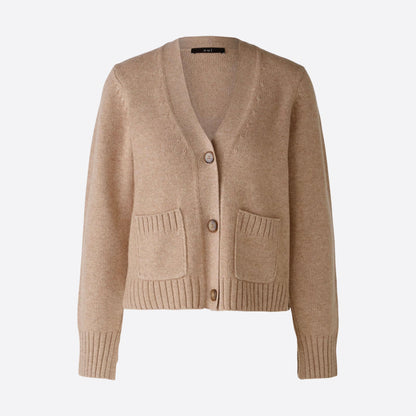 Knitted Cardigan - Beige Melange