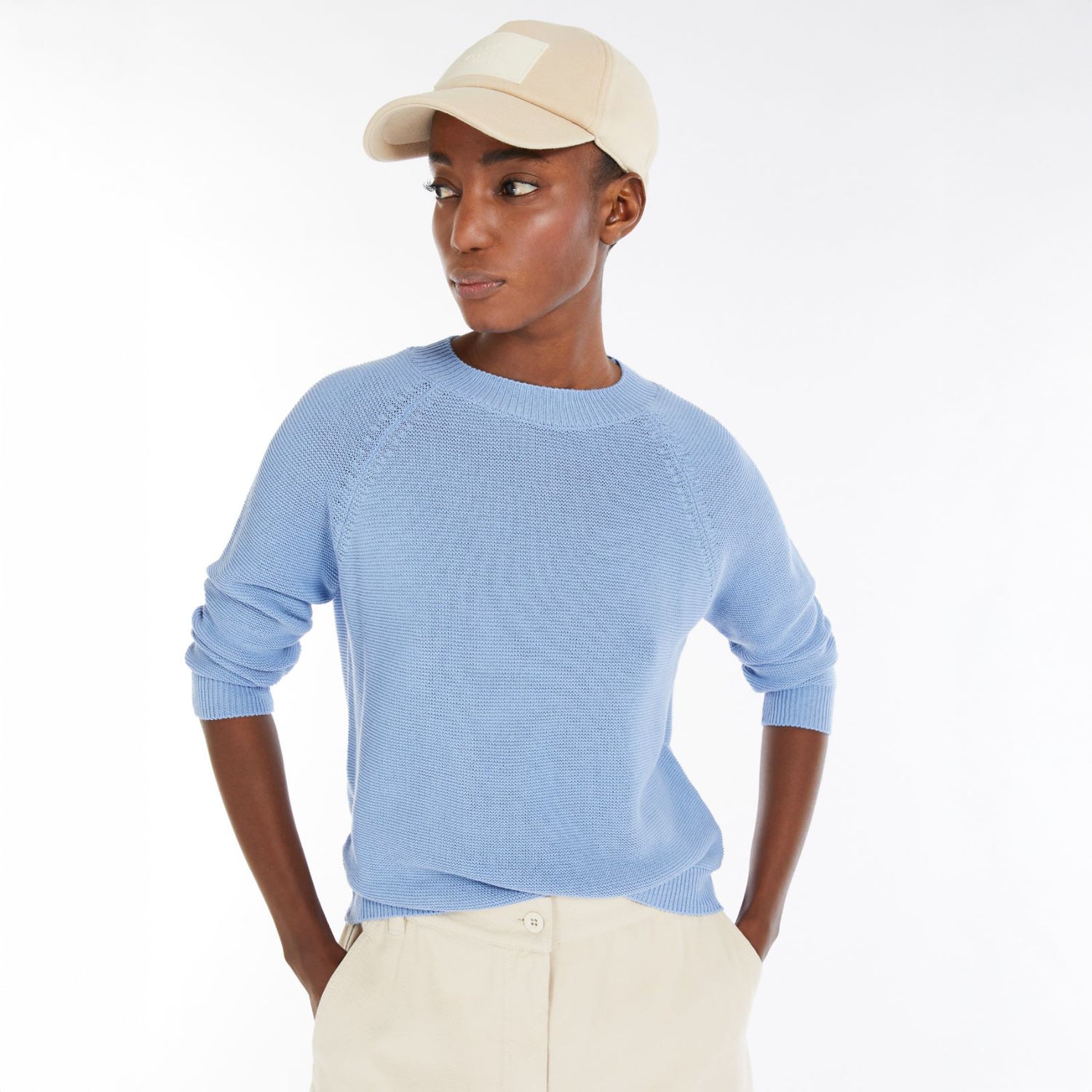 Linz Plain Knit - Sky Blue