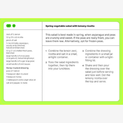 Lunchbox Recipe Cards