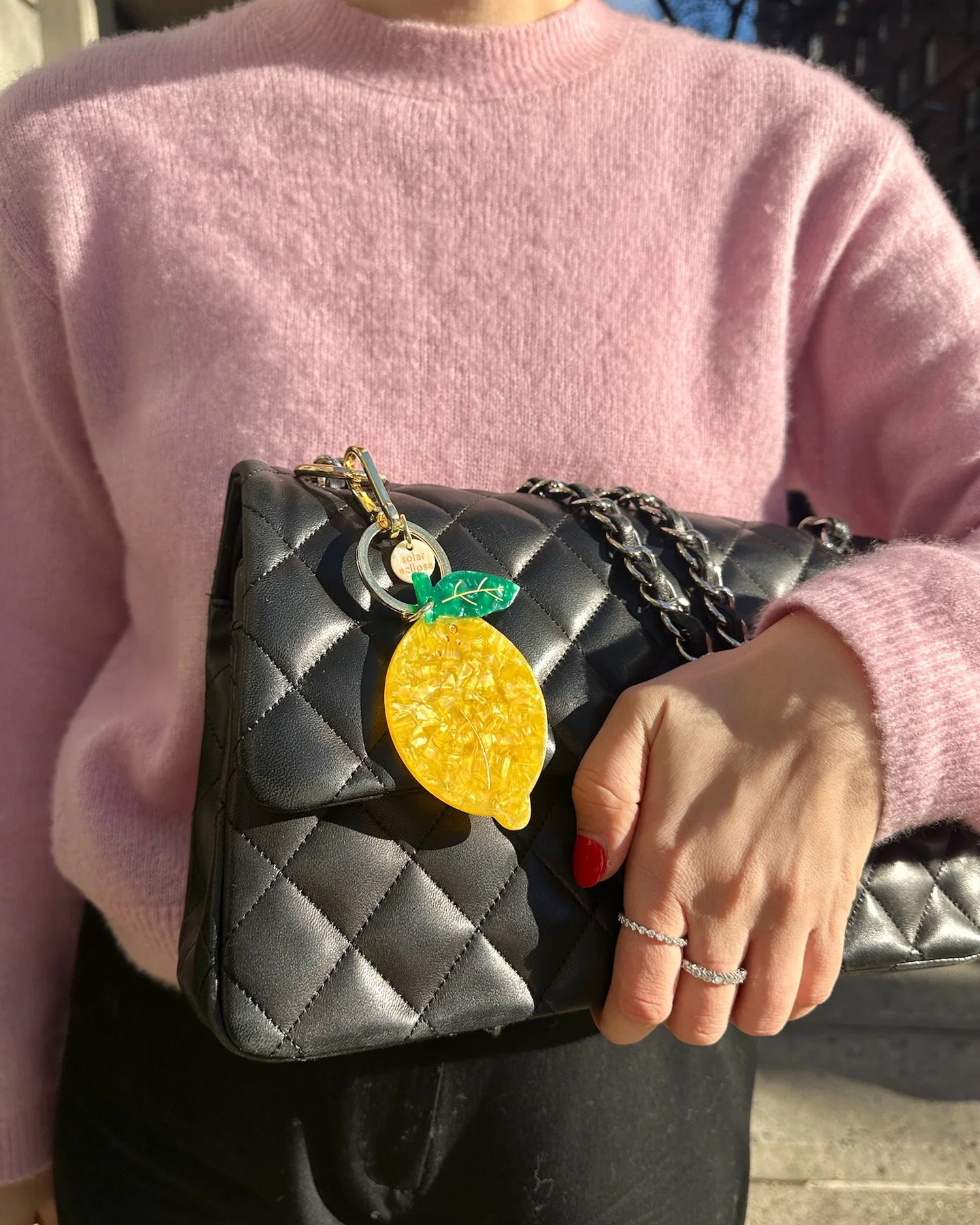 Lemon Keyring - Yellow