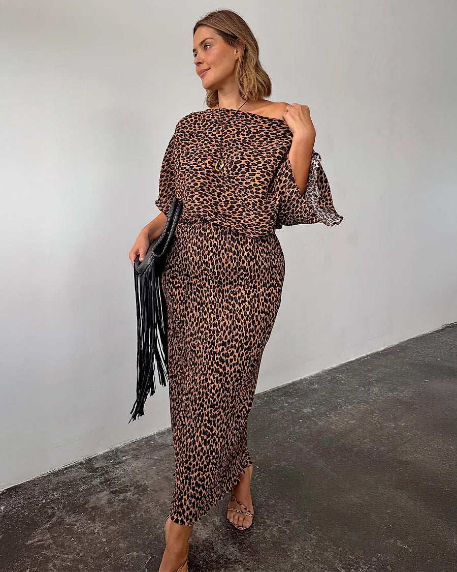 Leopard Tilly Dress - Brown