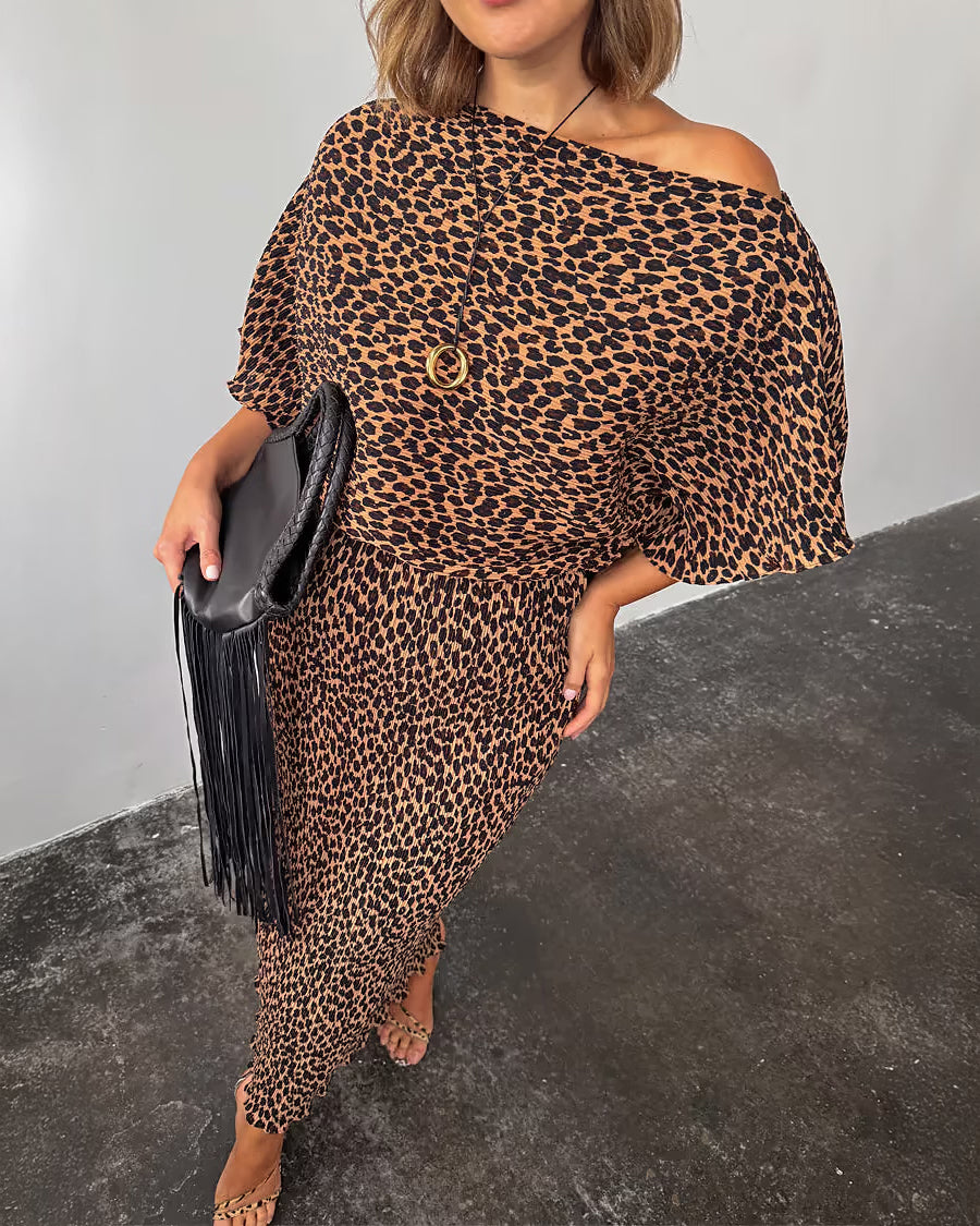 Leopard Tilly Dress - Brown