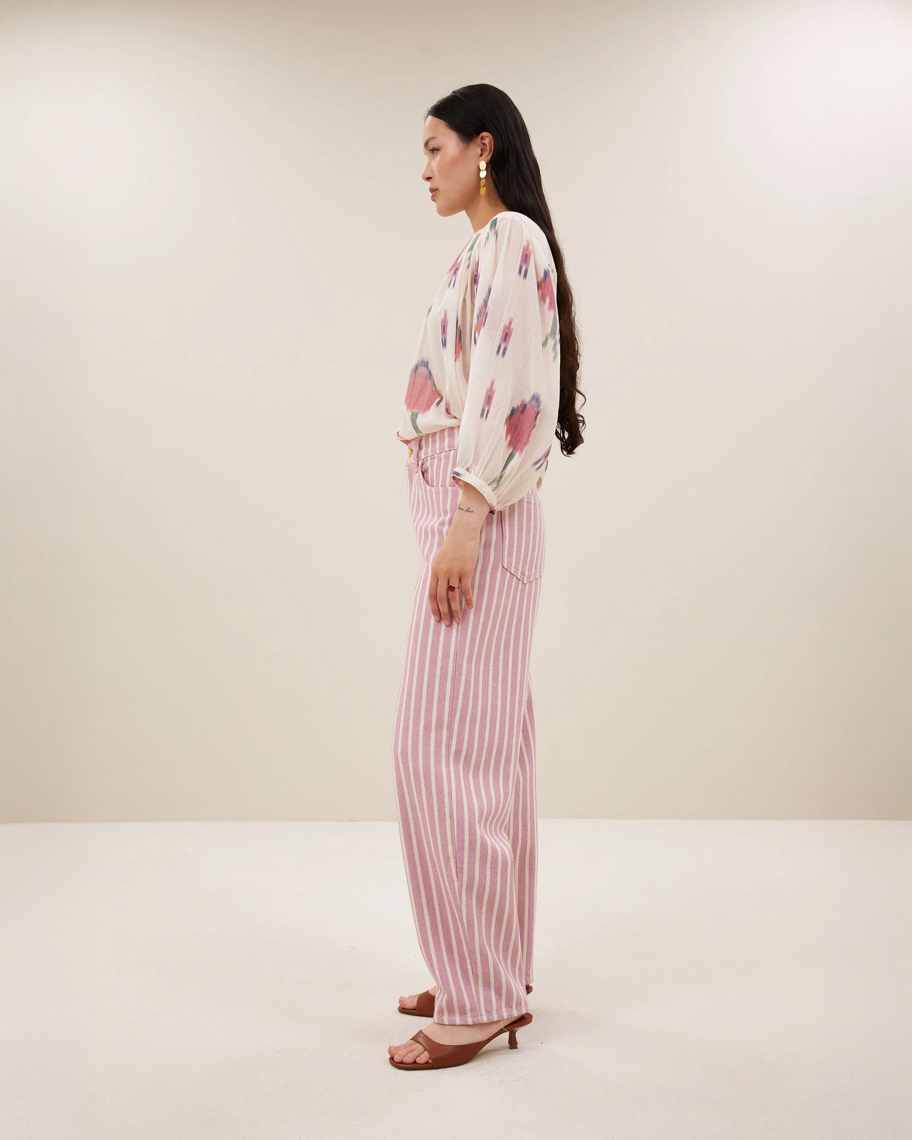 Lew Pink Stripe Jean - Pink